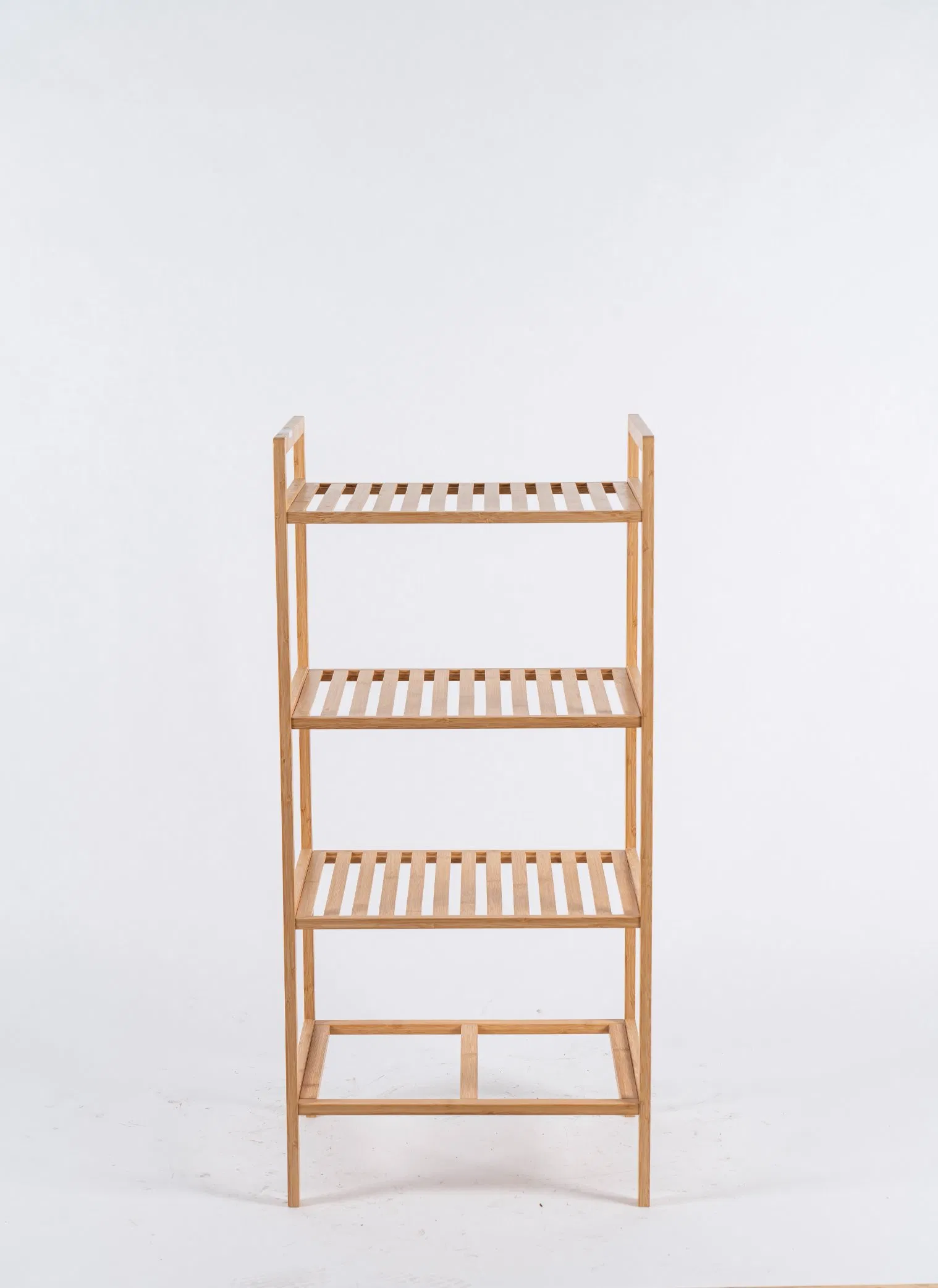 Multifunction Bamboo 4 Layers Storage Rack Wood Shoe Rack Wood Storage Shelf