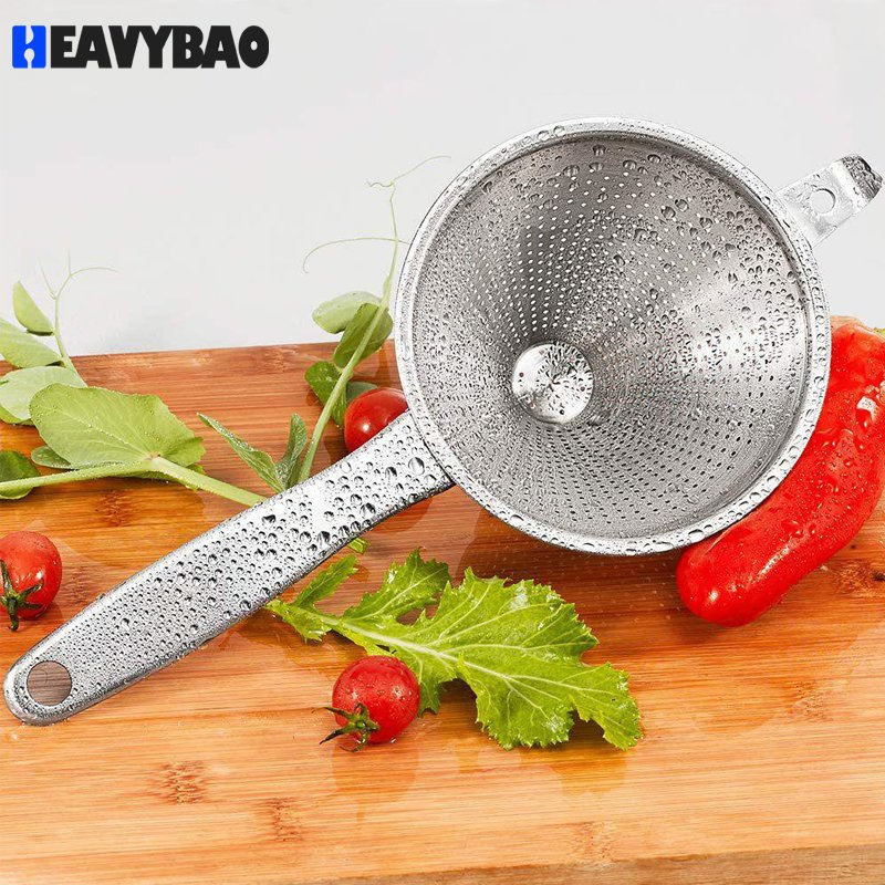 Heavybao Factory Direct Stainless Steel Soup Conical Strainer for Hotel Buffet Restaurant Kitchen