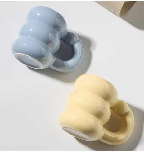 Керамическая кофейная кружка Nordic, большая, разноцветная