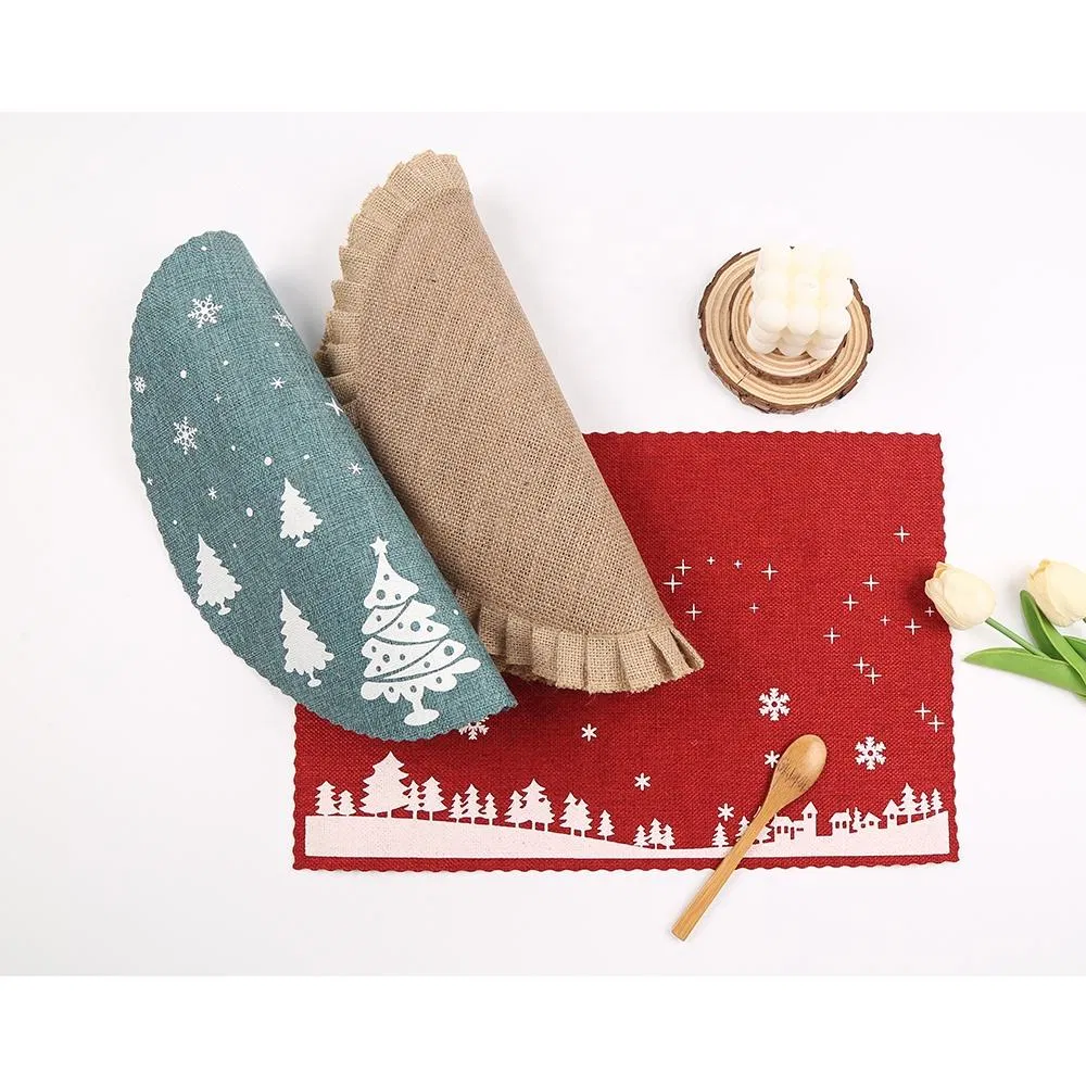 Custom Classic Jute Table Placemats for Dining Table for Parties and Weddings