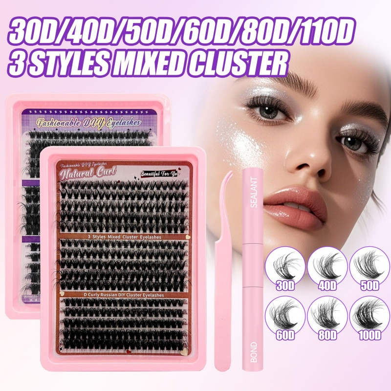 DIY Cluster Pointed-Tip Fairy Style European and American Style Amazon Eyelash Book