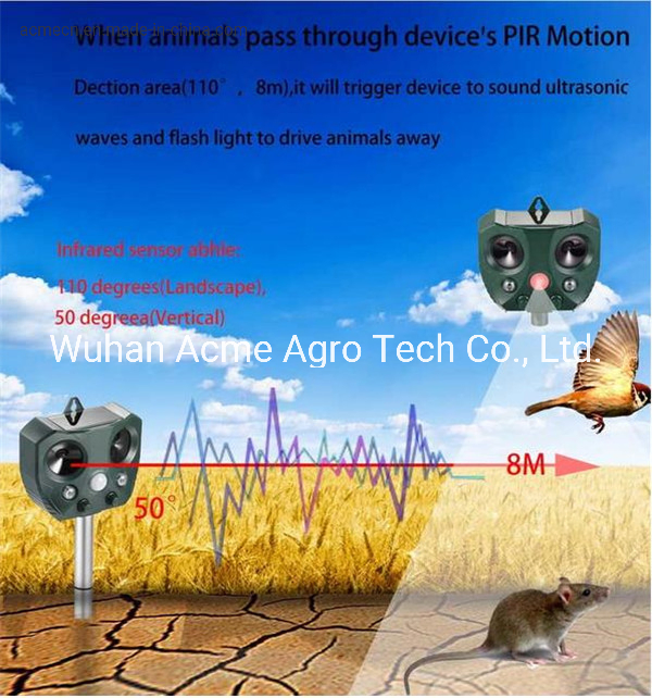 Garden Multifunction Anti Electric Device Motion Detector Repellent Ultrasonic Speaker Bird Dog Cat Bark Control