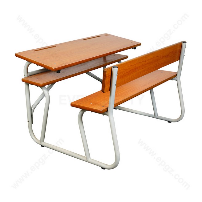Парта и стул школьный двойной деревянный комплект