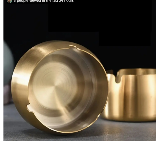 Elegant Black Round Stainless Steel Covered Ashtray with Lid for Home, Office, Hotel Bar, and Outdoor Use - Perfect Home Decor, Office Accessory, or Festive GIF