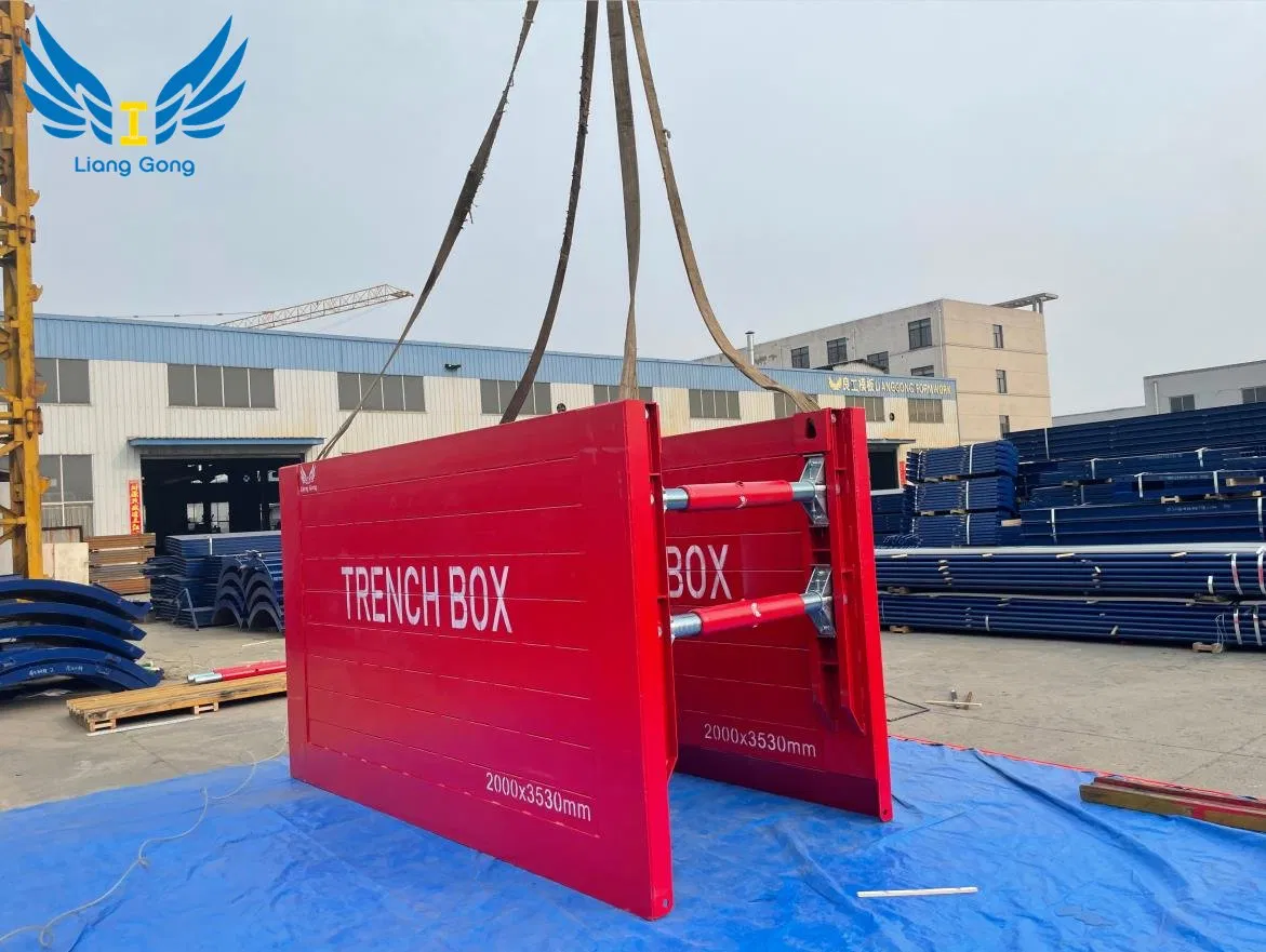 Lianggong Lightweight Manhole Steel Trench Shields Trench Box Shoring Systems for Pipe Laying