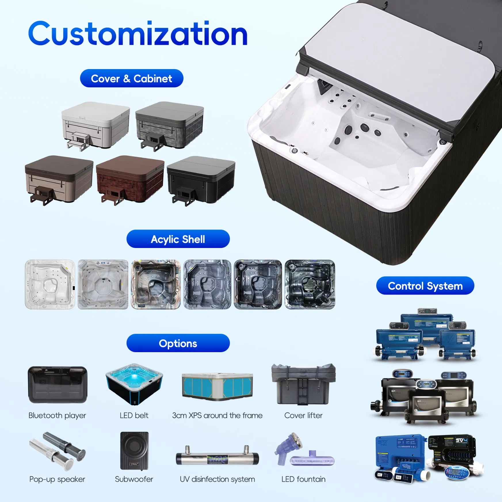 Above Ground Mini SPA Pool Rectangular Swimming Pool