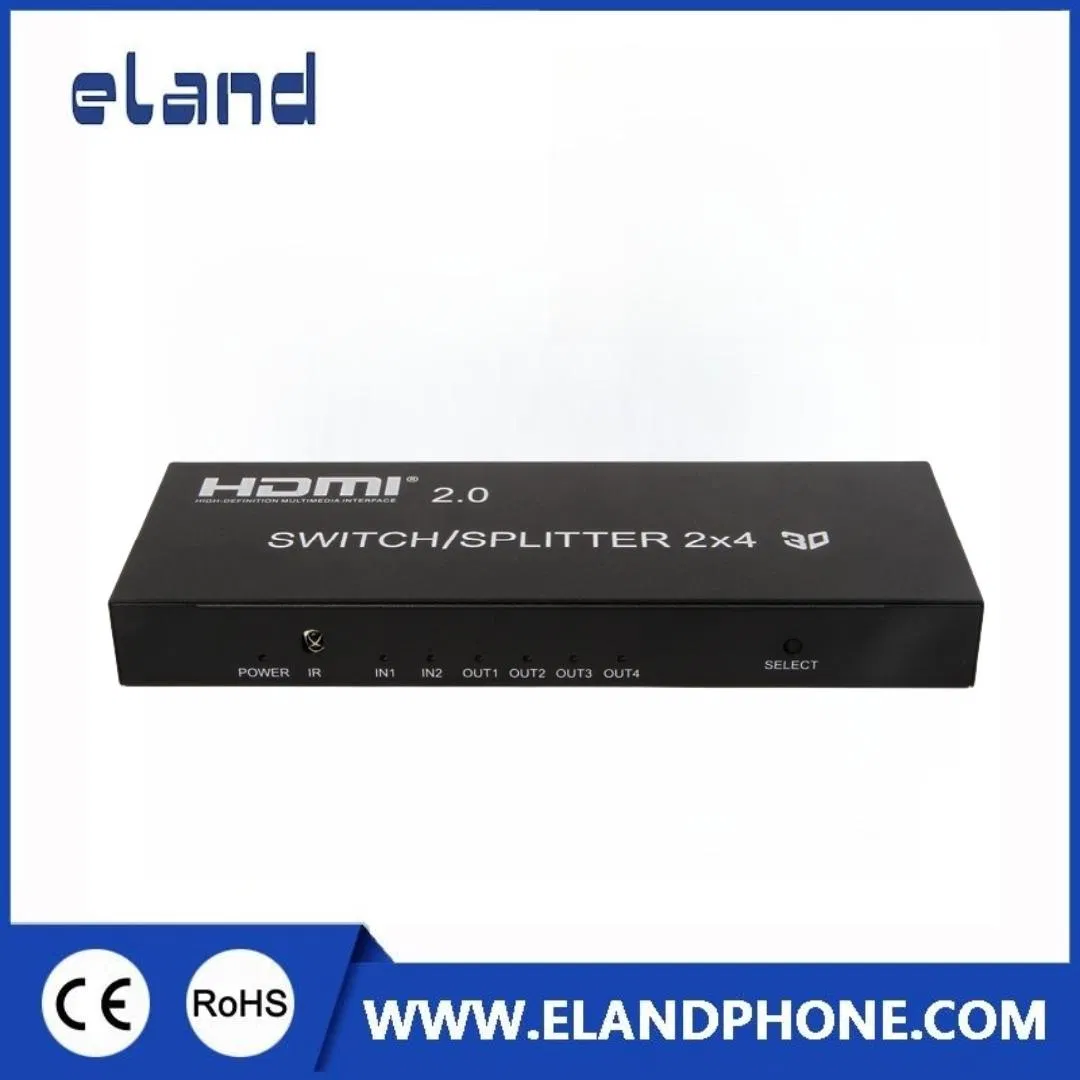 Коммутатор HDMI 2.0 2x4, 4K