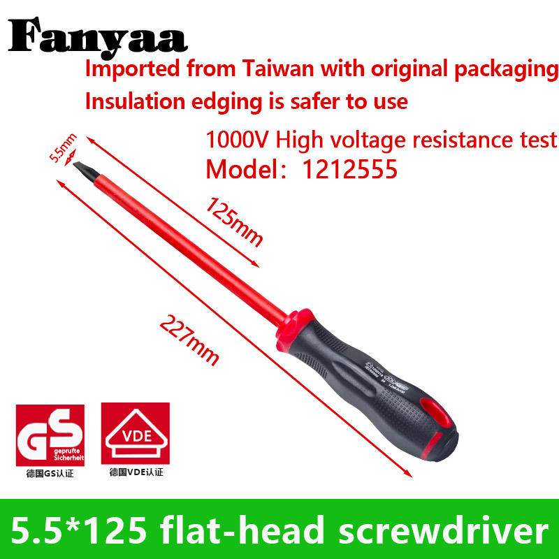 Taiwan-Made High Voltage Insulated Screwdriver for Safe Electrical Work
