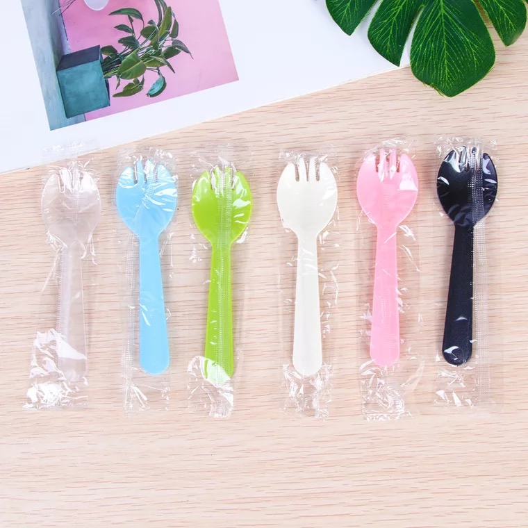 Eco-Friendly Disposable Plastic Milk Tea Spoons
