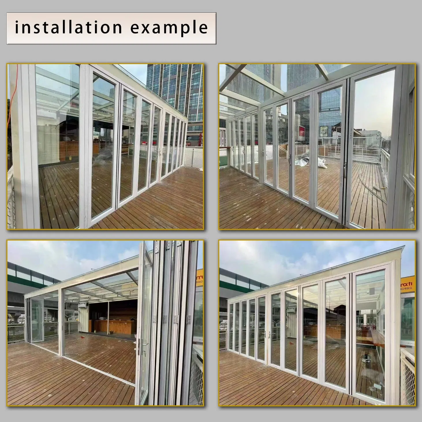 Складная стеклянная дверь 78 серии для балкона