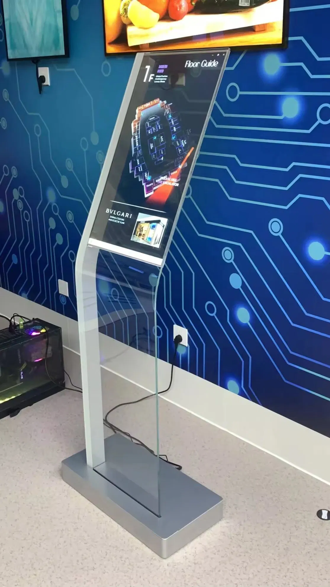 30inch Digital Signage Floor Standing Transparent OLED Screen Advertising Panel Transparent OLED TV