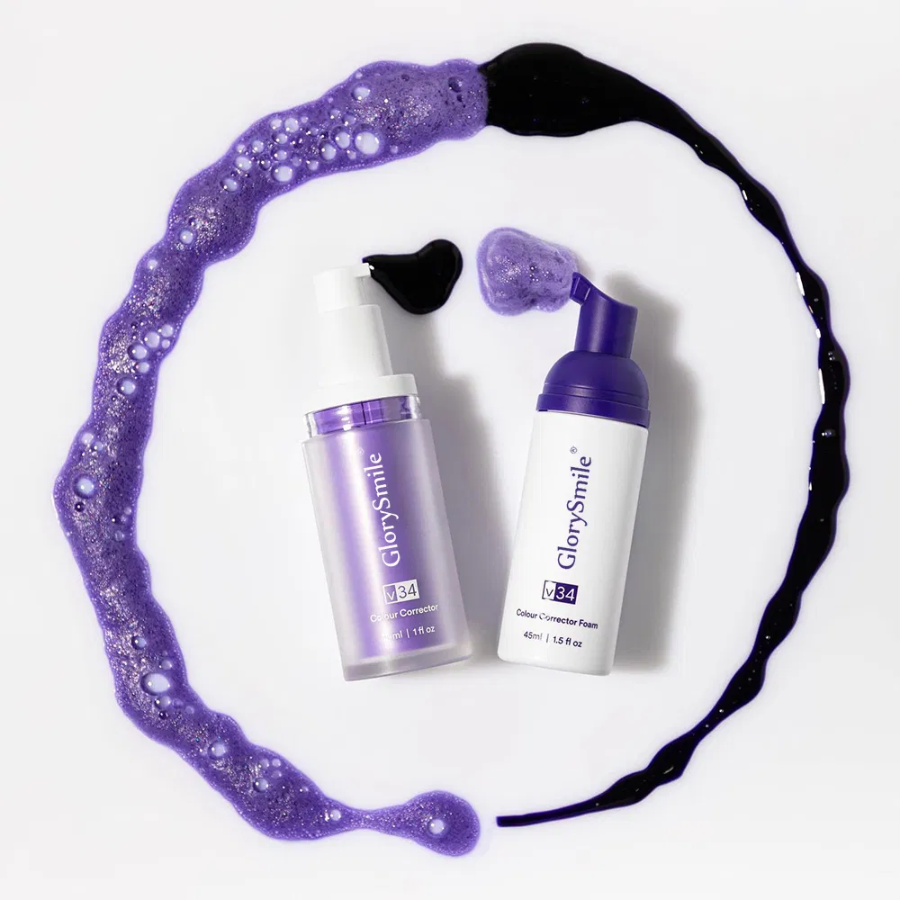 Wholesale Professional Private Label V34 Colour Corrector Teeth Whitening Foam Toothpaste