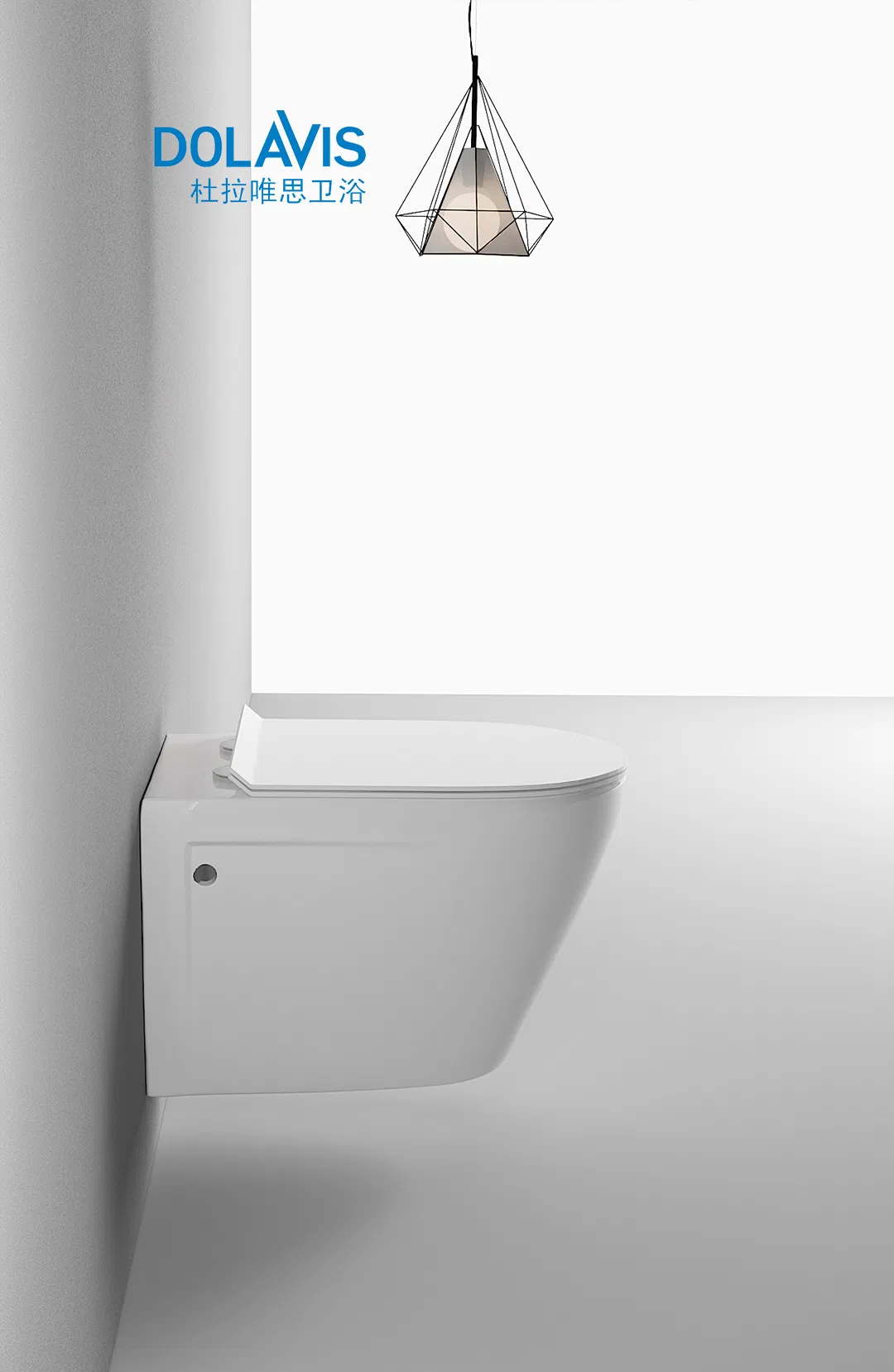 Luxury High Quality Sanitary Wares Bathroom Toilet Hotel P-Trap Rimless Toilets Wall Hung Mounted Ceramic Toilet
