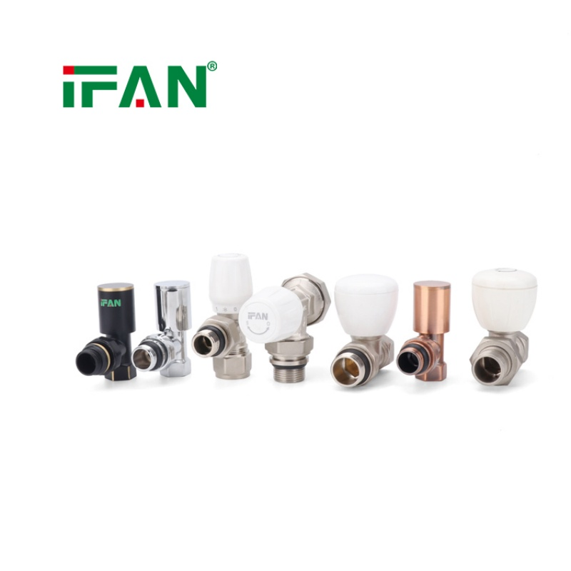 Ifan Manufacture Free Sample Brass Water Trv Angle Thermostatic Radiator Valve Handle HVAC Systems Heating Radiator Valve