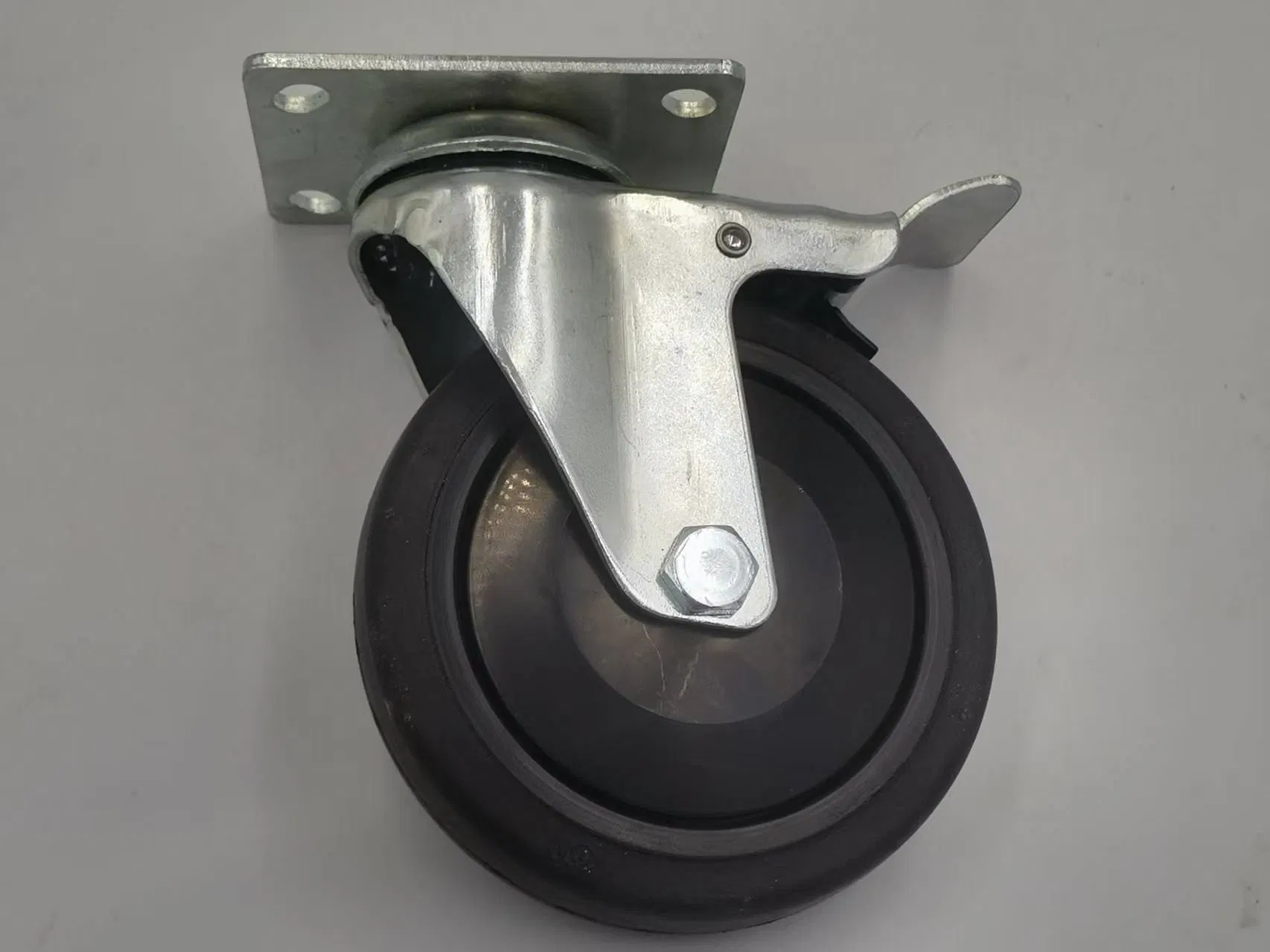 5inch Industrial Swivel Top Plate Caster Wheel Conductive Rubber Wheel