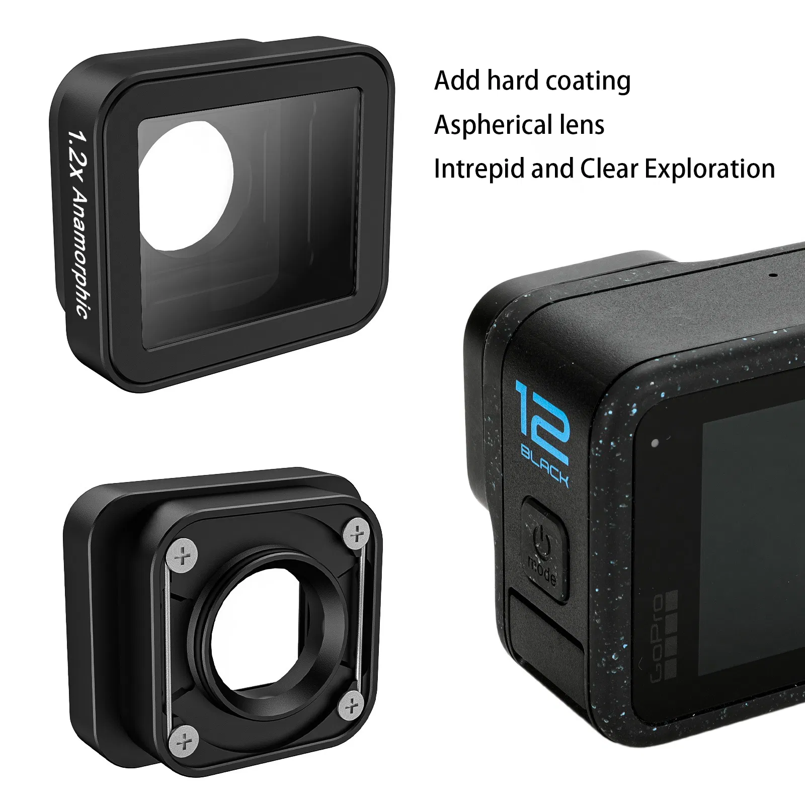 Анаморфный объектив для GoPro Hero 9-12 и Mini