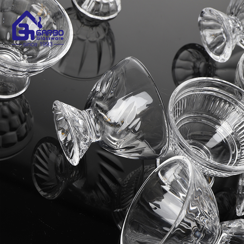 High White Glass Ice Cream Bowl for Sundae Bowls Dessert Yogurt Snacks Serving