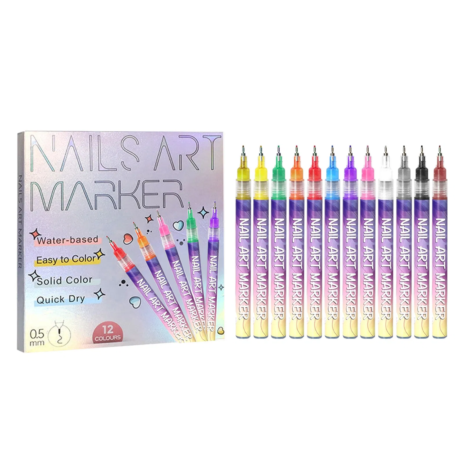 Professional Salon DIY Nail Design Quick Dry Wholesale Nail Art Pen Set