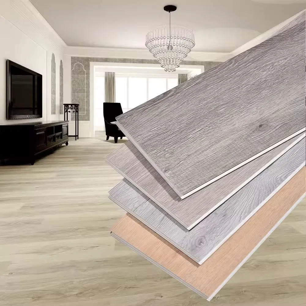 Виниловый ламинат SPC Click с рисунком дерева и камня, 4 мм