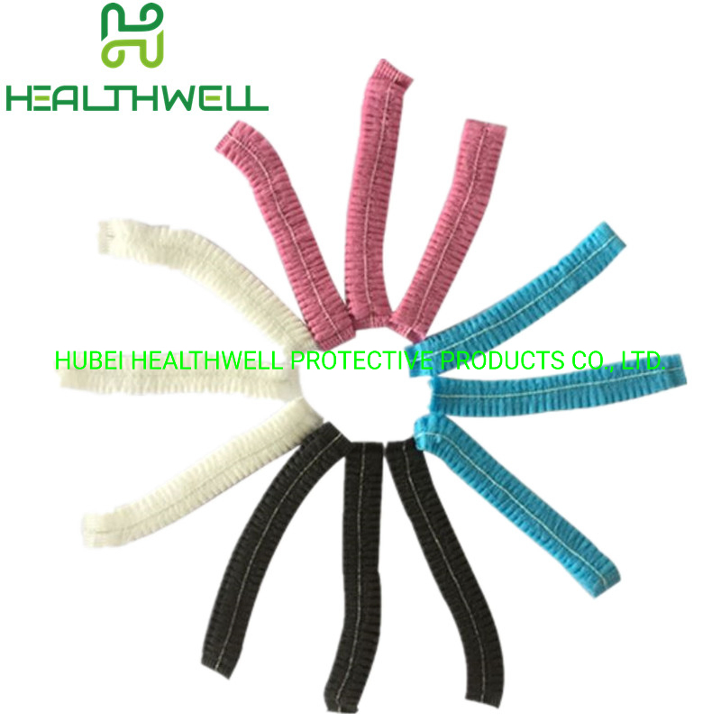 100 Pieces Disposable Nonwoven Bouffant Cap Food Service Hair Nets Caps Anti Dust Shower Elastic Caps for Kitchen Hair Salon Cover (Blue)