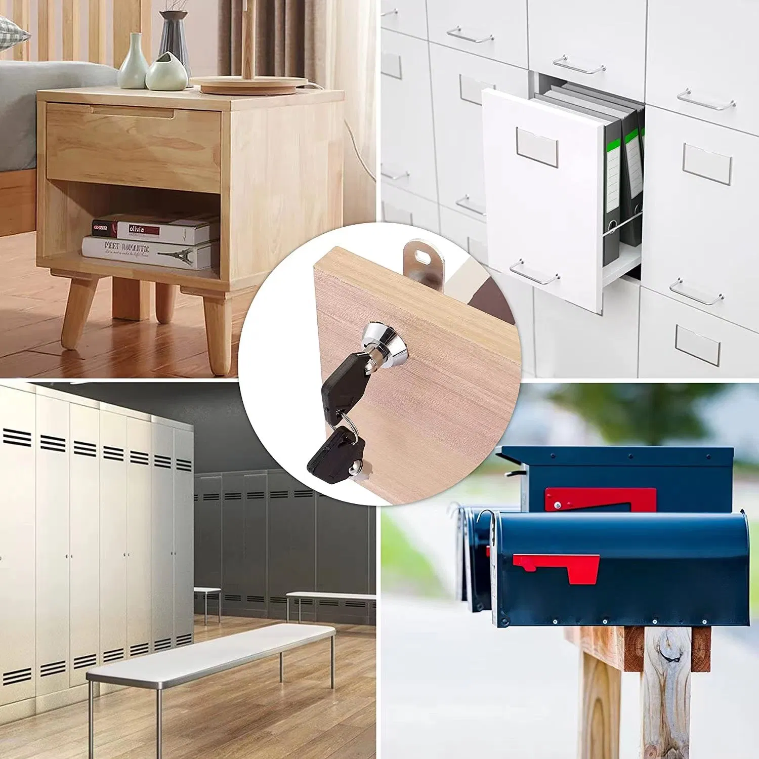 Cabinet Cam Lock with Keys for Cabinets and Drawers