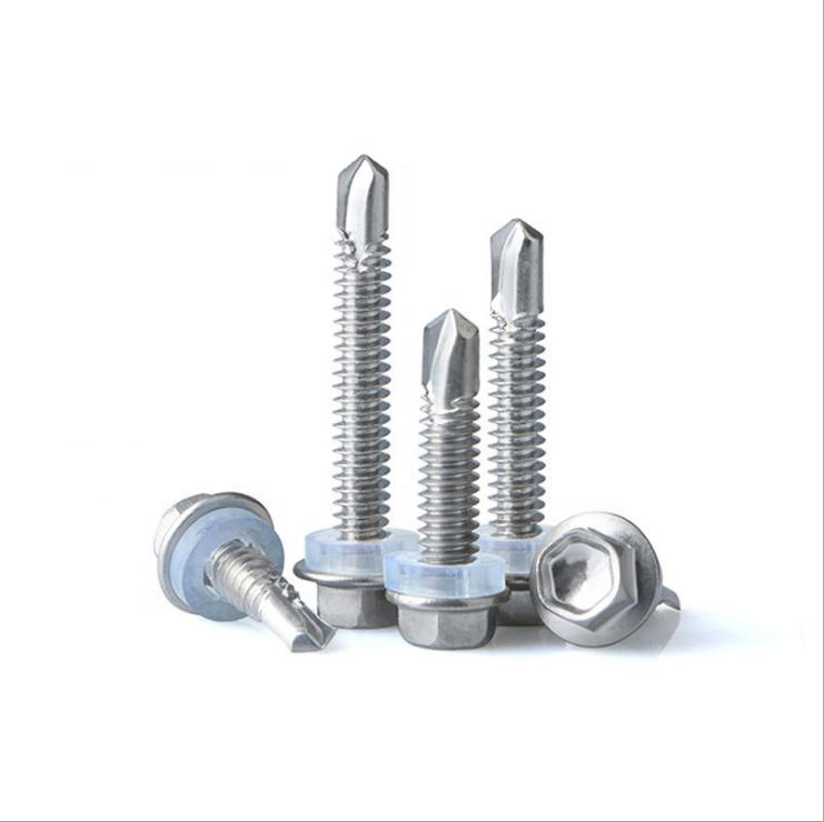 Metal Galvanized Hexagonal Hex Head Self Drilling Screw Roofing Screw Tek Tapping Screw with Rubber
