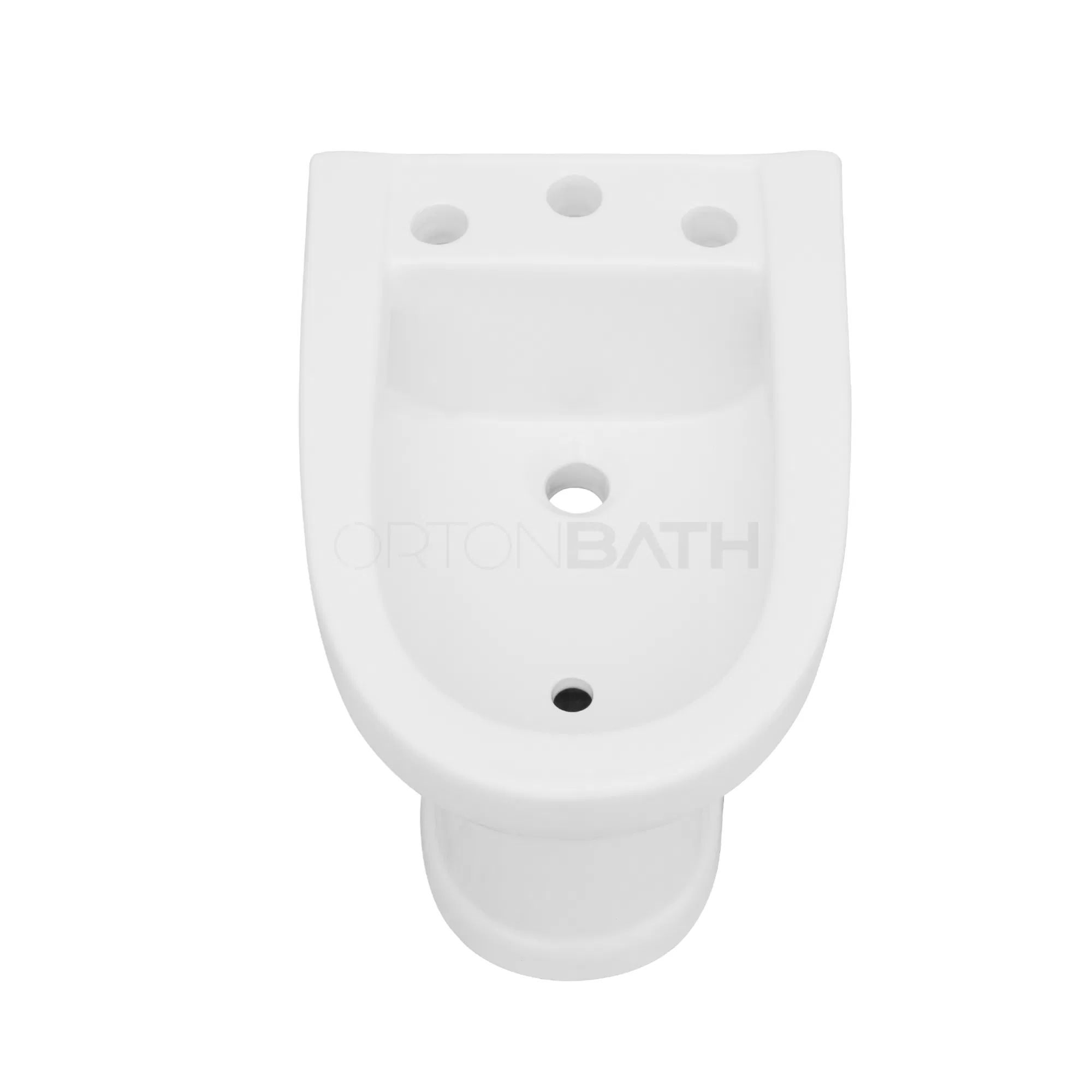 Ortonbath Floor Mounted 3 Tap Holes Toilette Bidet Hospital Elder Lady Care One Piece Ceramic Wc Toilet Bidet Special Care Bidet