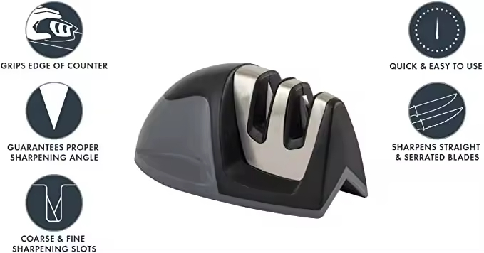 Hot Sale Customized Mini Knife Sharpener Kitchen Tools 2 Level Knife Sharpener Household Convenient Knife Sharpener