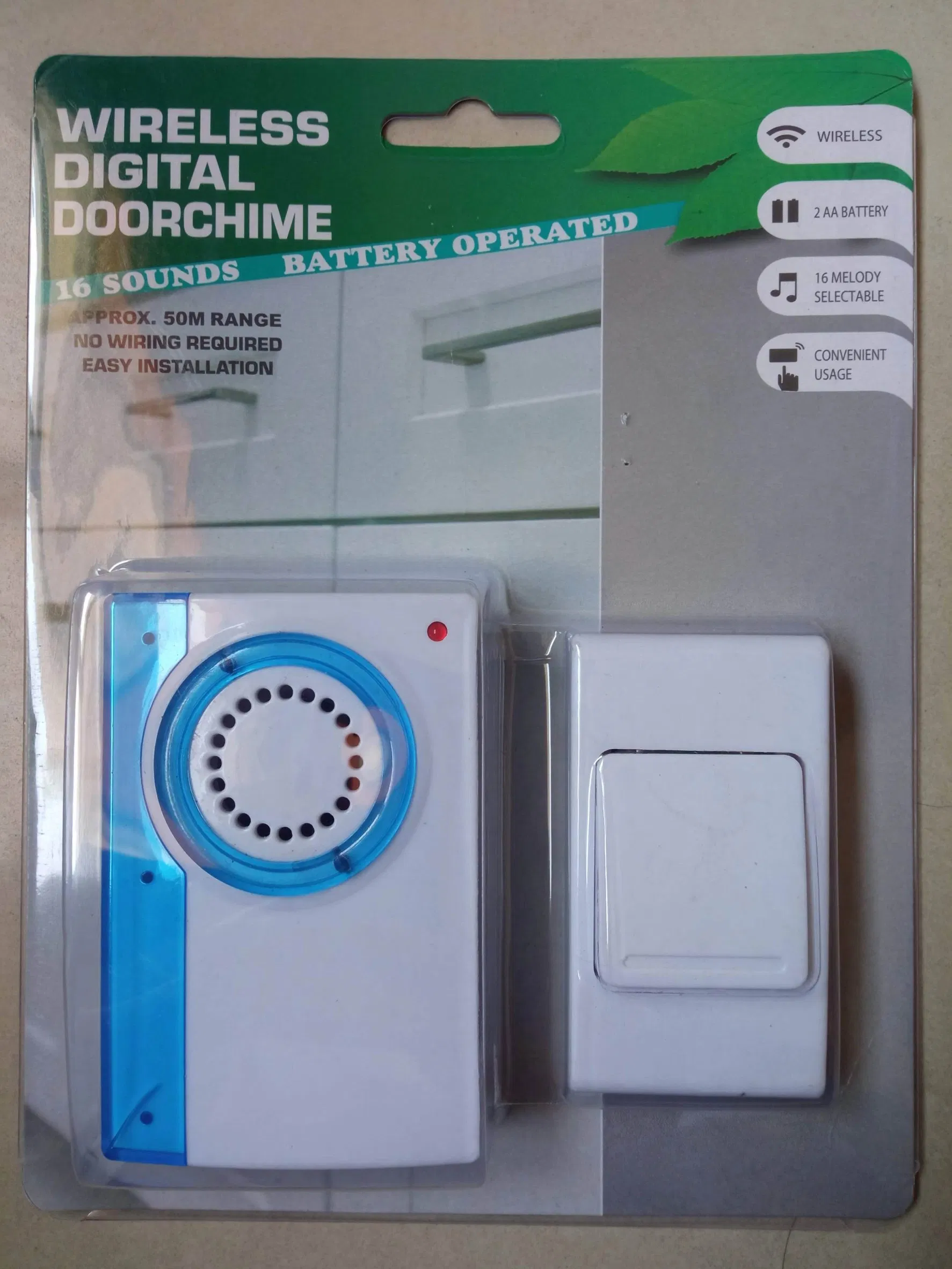 Best Selling Cheap Wireless Doorbell DC/DC with 23A Battery