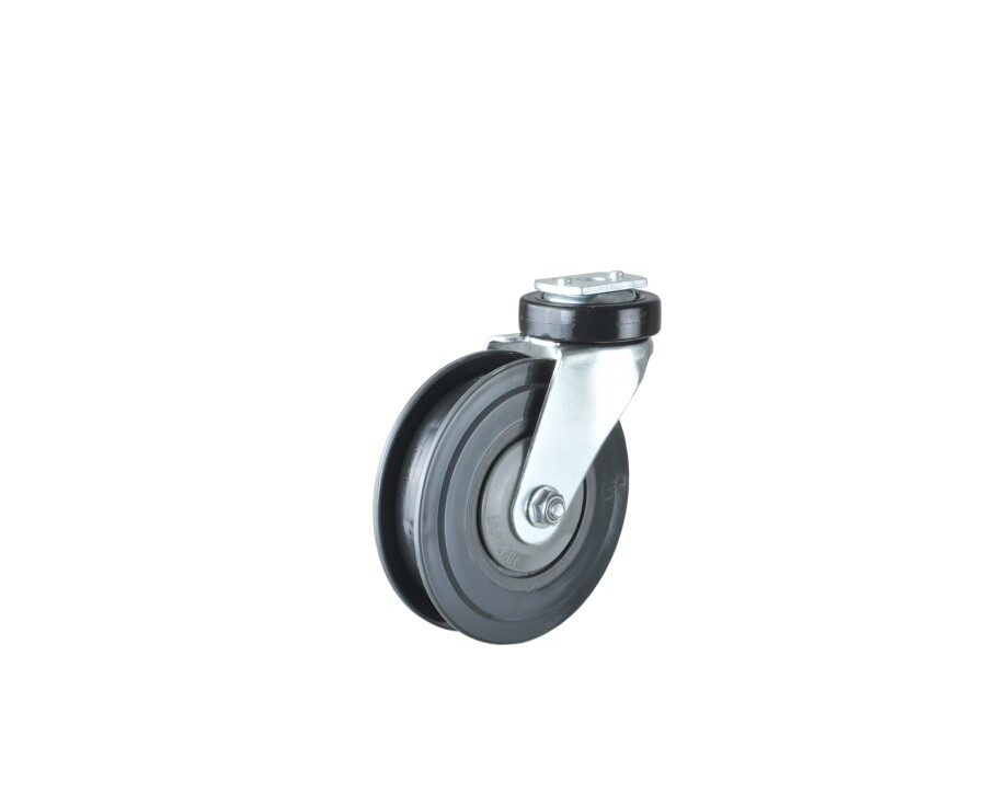 Shopping Cart Plastic Caster Wheel Swivel Thread Stem TPE Trolley Castor Wheel