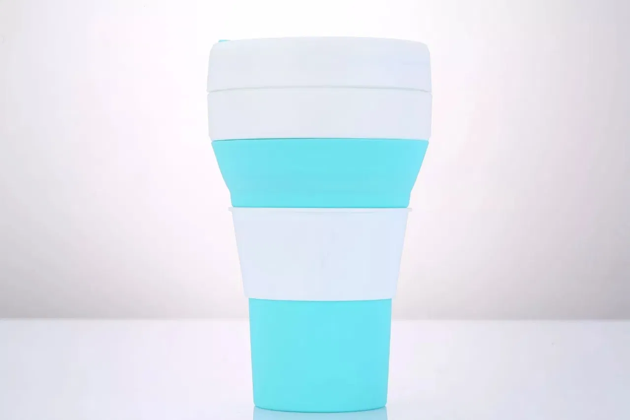 450 Ml Silica Gel Folding Cup Travel Portable Coffee Mug Creative Gift