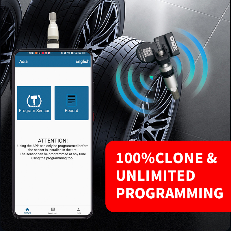Автосканер OBD2 с датчиком давления шин TPMS