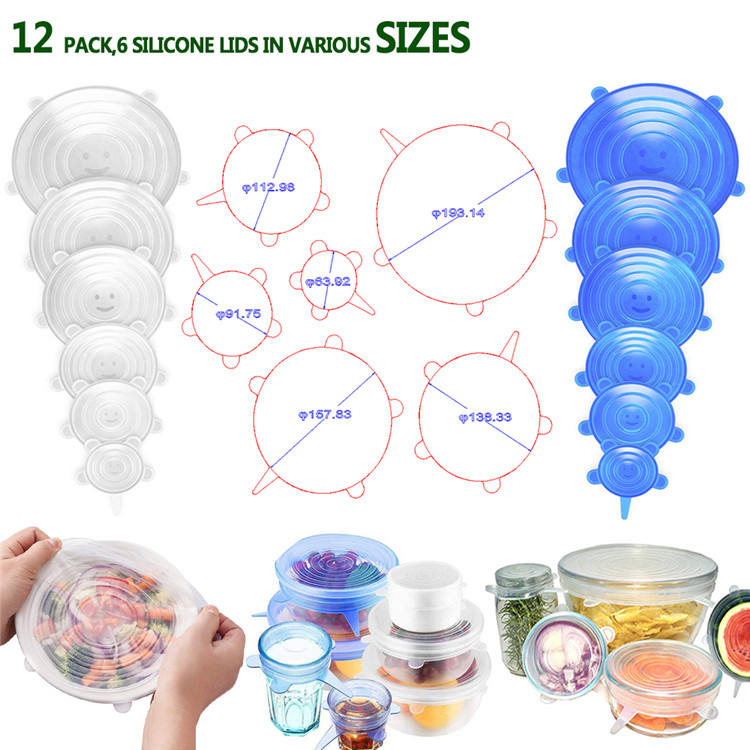 Силиконовая крышка-натяжка для контейнеров