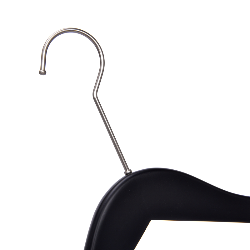 Custom Black Colored Wooden Coat Hanger with Long Hook