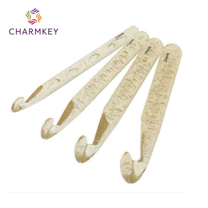4 PCS 12.0 15.0 18.0 20.0 mm Chunky Plastic Crochet Hook Set for Crochet Blanket Cushion