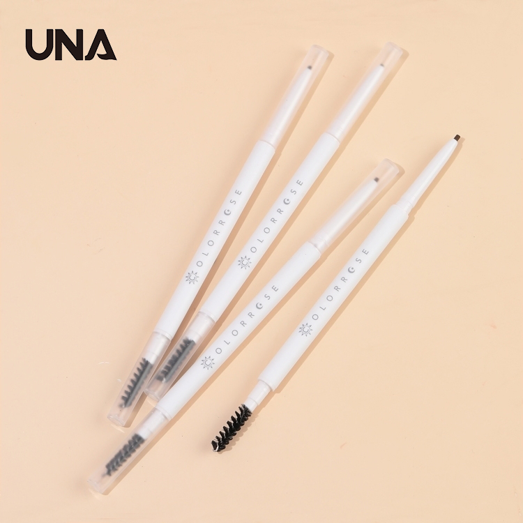 OEM ODM Cosmetics Private Label Vegan Eye Brow Pen Brush 2 in 1 Waterproof 1.5mm Fine Makeup Eyebrow Pencil