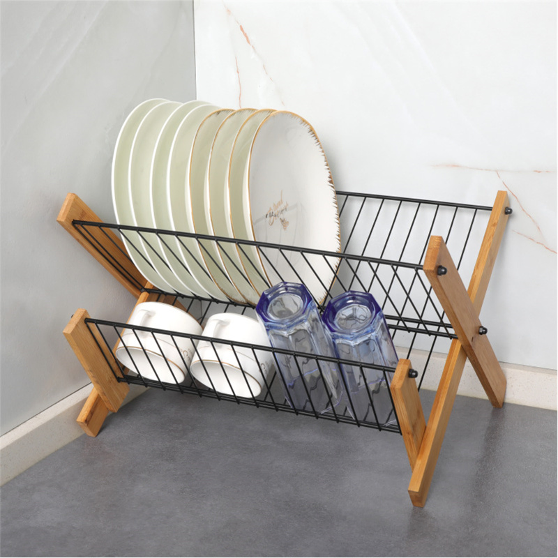 Household Items Kitchen Foldable Drain Dish Plate Drying Rack for Bowls