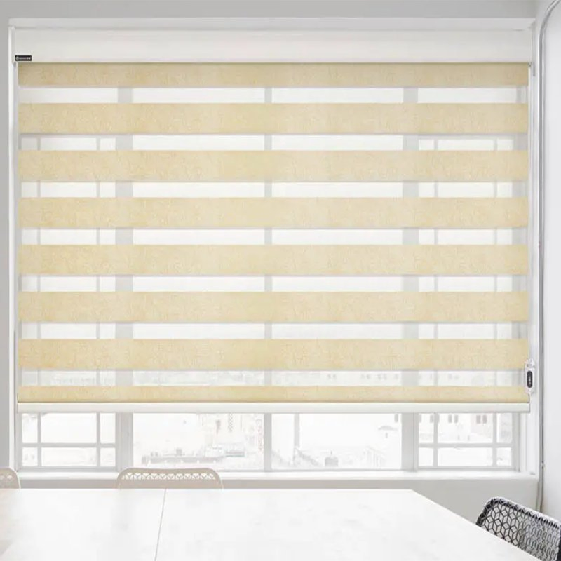 Custom Size and Pattern High Quality Aluminum Alloy Curtain Tracks Zebra Blinds