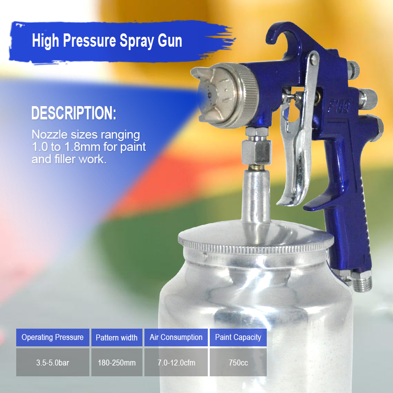 Пистолет для покраски F-100S высокого давления, 1.5 мм