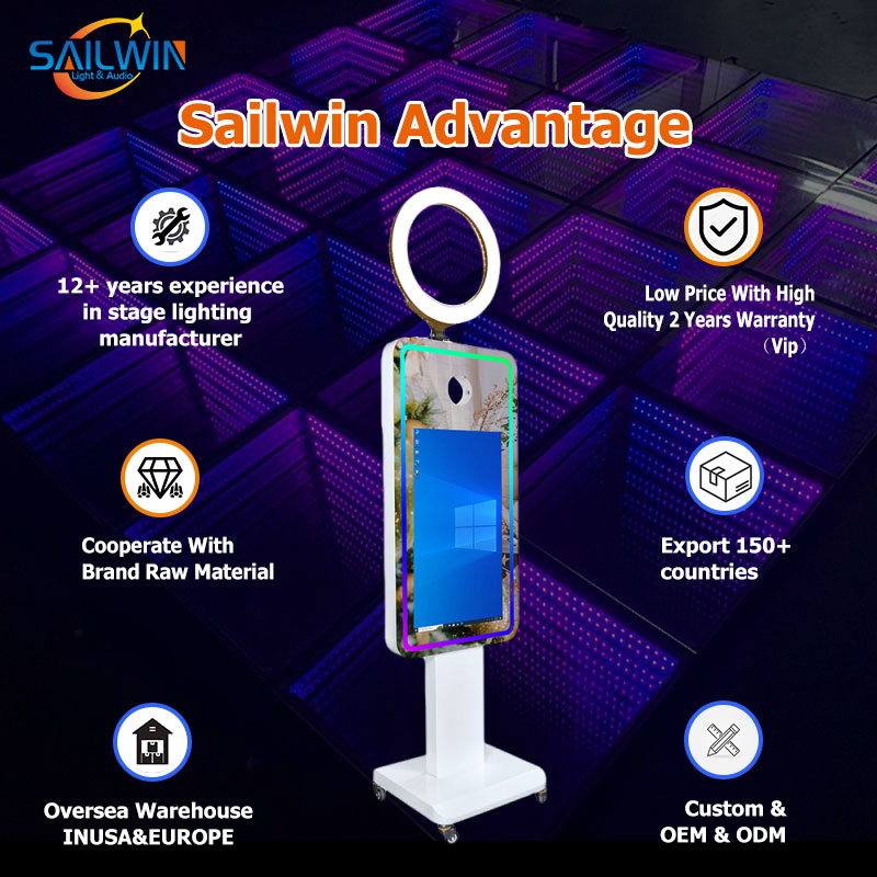 Фотобокс с зеркалом Sailwin 21.5 дюймов, сенсорный экран