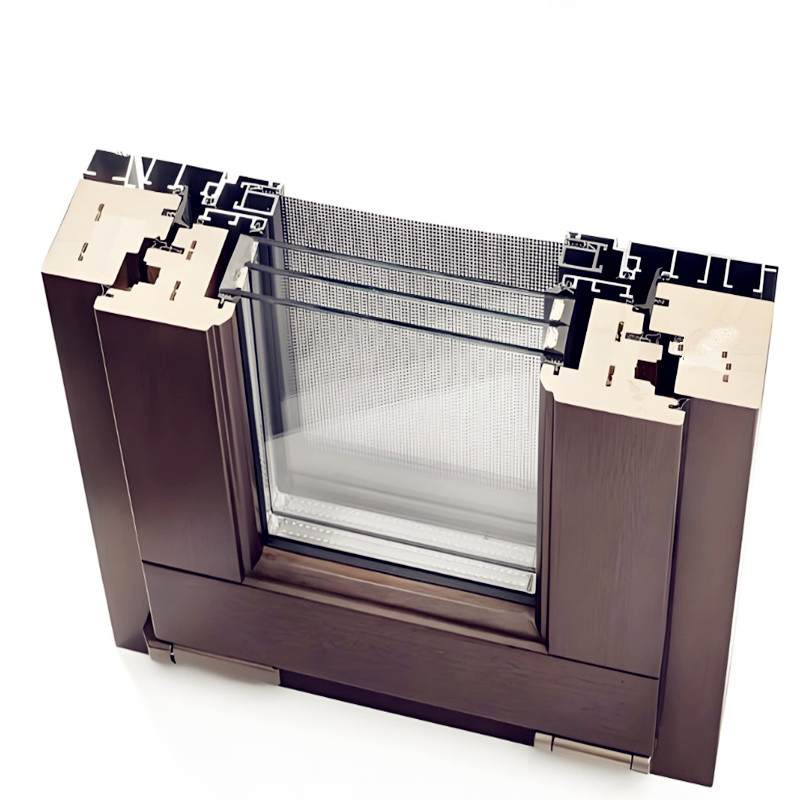 Top Arched European Standard Aluminum Solid Wood Window for Guest-Room