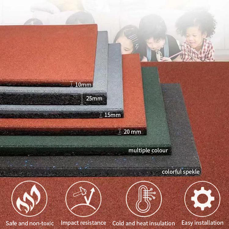 Commercial Rubber Floor Mat Sports Rubber Flooring Gym Rubber Flooring Thickened Shock-Absorbing Anti-Smashing Cushion Mat