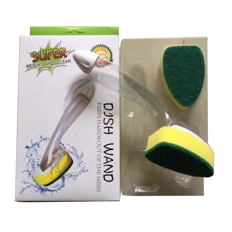 Щетка для кухни с губкой и пластиковой ручкой