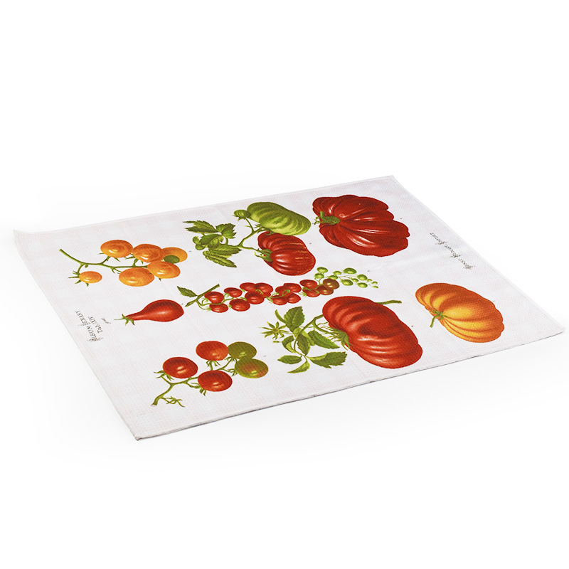 Factory Cheap 40*60cm Waffle Weave Microfiber Towel Plain Color Waffle Microfiber Kitchen Dish Printed Tea Towel