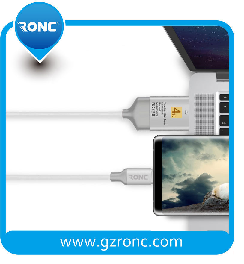 High Quality 4K USB Type C to HDMI Cable with Power Charging