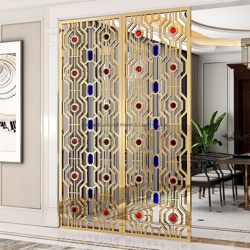 Art Screen Living Room Stainless Steel Room Divider Partition Wall