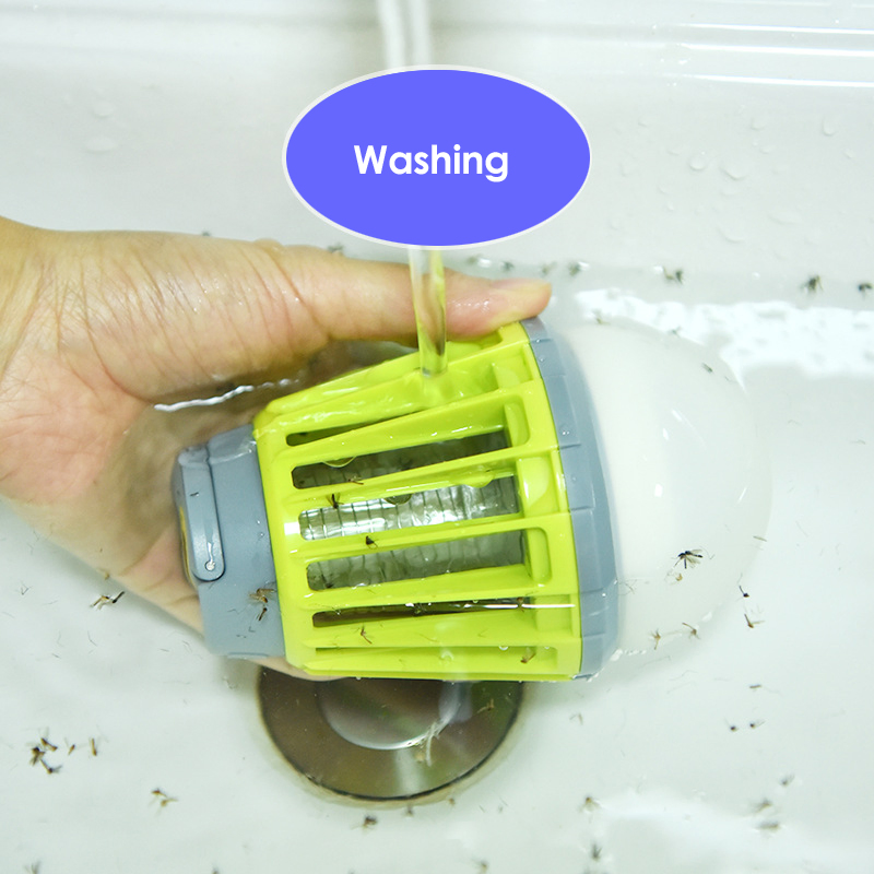 Outdoor Camping Portable Micro USB Input Rechargeable Waterproof Fly Killer Lamp LED Electric-Shock Mosquito Killer Camping Lantern