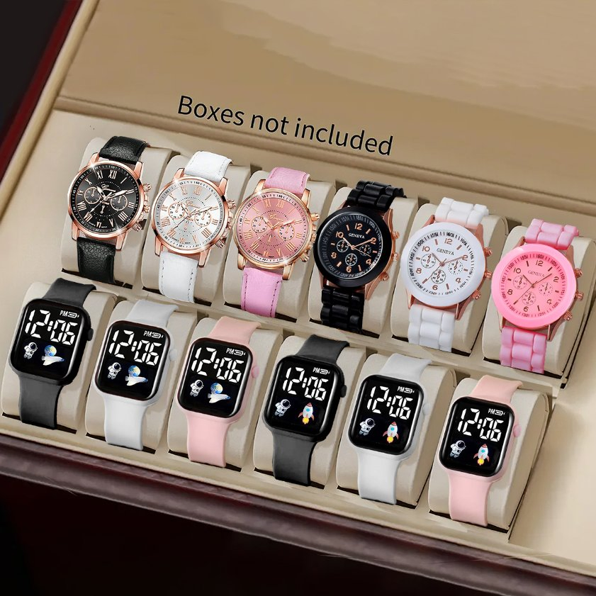 Twelve Piece Watch Set Women's Gifts Girl Quartz Watch