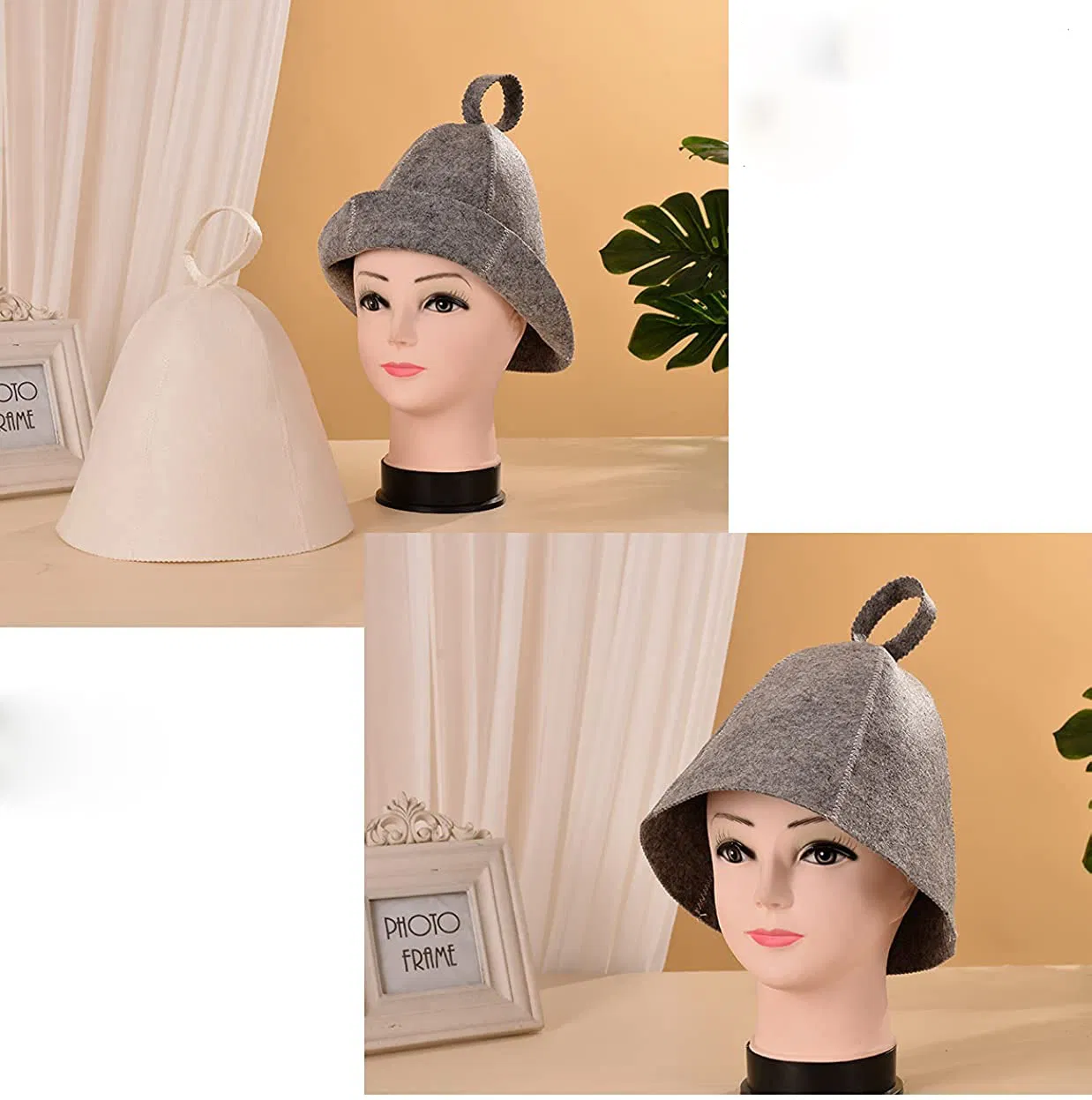 Cute Wool Bath Hats for Men/Women - Soft & Warm Thermal Protection