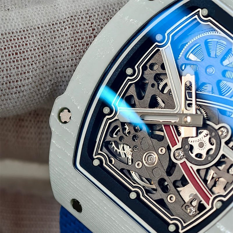 Top-Quality 6702 Automatic Mechanical Watch, Luxury Fashion Sports Calendar, Canvas Strap, Pointer Dial